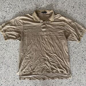 Nike Golf Men's Polo Shirt in Tan with Black Design